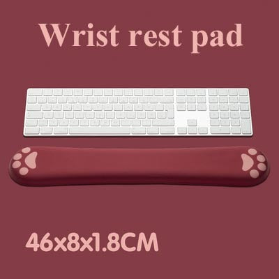 Griffe de chat en mousse à mémoire de forme, clavier, Support de main, bracelet, dessin animé mignon, créatif