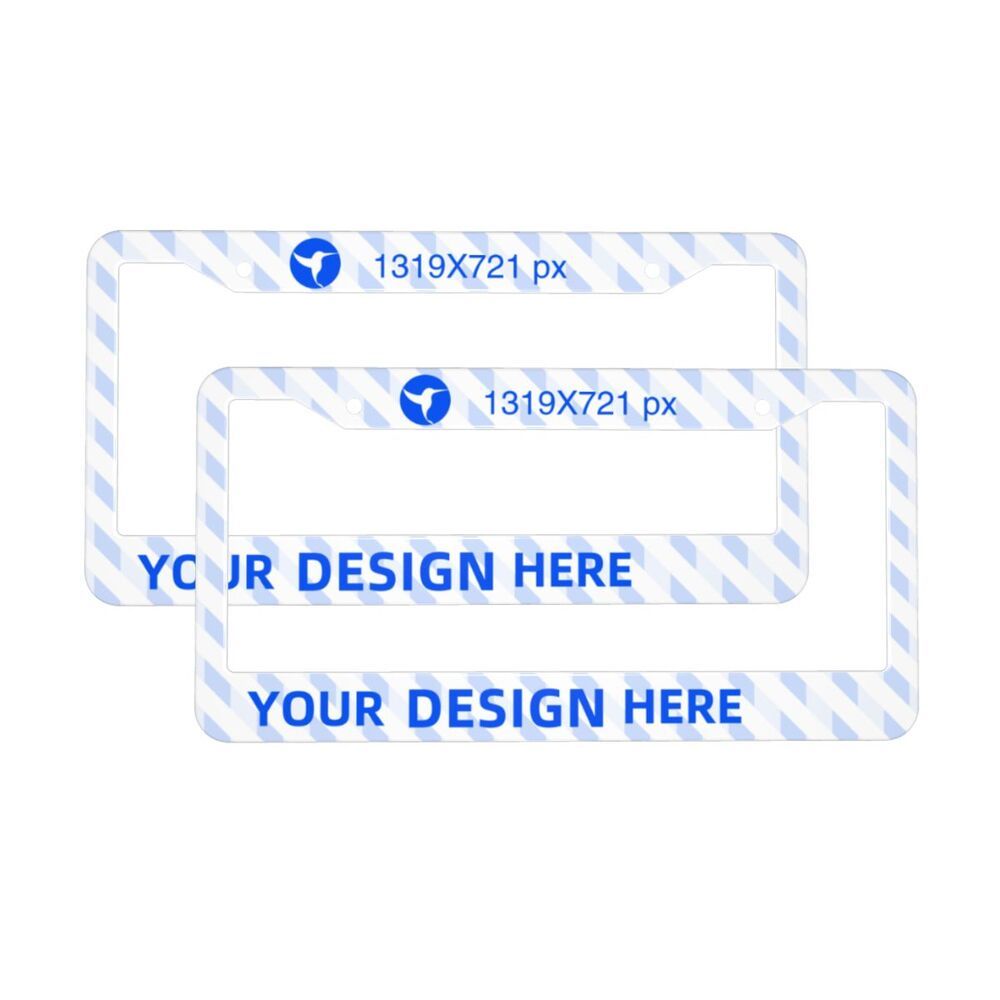 A Pair Of Round Hole License Plate Holders