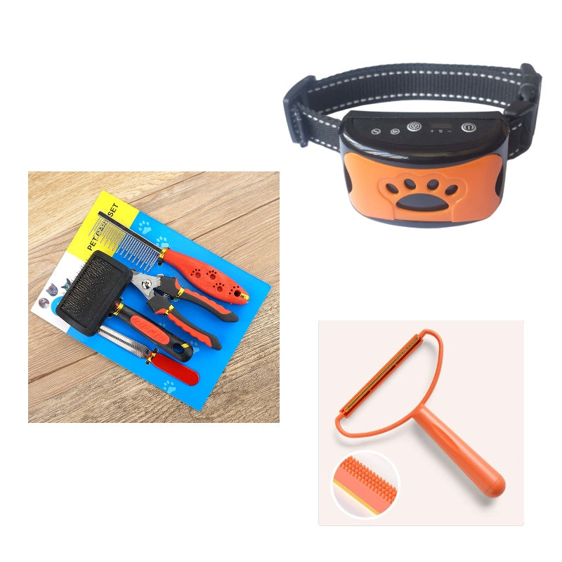 Collier d'entraînement pour chien, étanche, électrique, télécommande pour animaux de compagnie, Rechargeable, anti-aboiement, avec son de Vibration et de choc