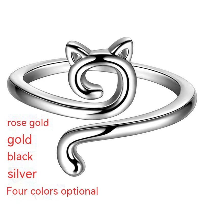 Wire Artifact Knit A Sweater Cat Ring