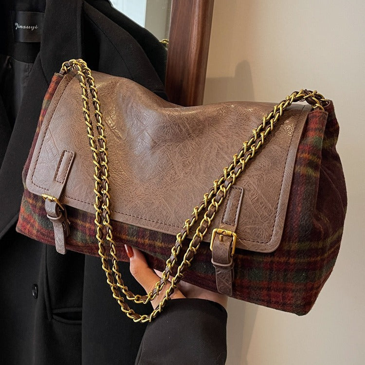 Sac fourre-tout assorti à motif Fashion Check Pattren