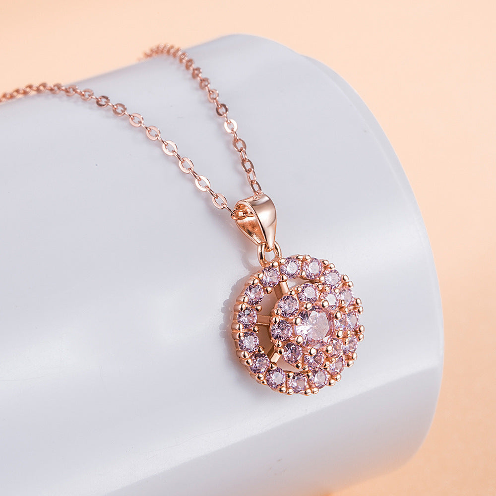Collier rotatif en argent Sterling, Simple, gracieux, abordable, luxe, Niche, conception originale, chaîne de clavicule