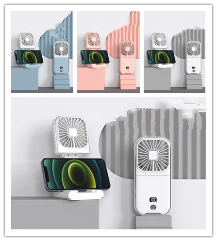Ventilador pequeño portátil plegable con pantalla digital