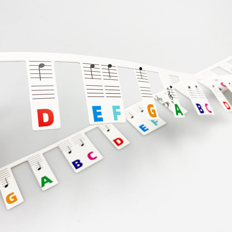 Autocollants pour clavier de barre de notes de piano, carte blanche à 88 touches