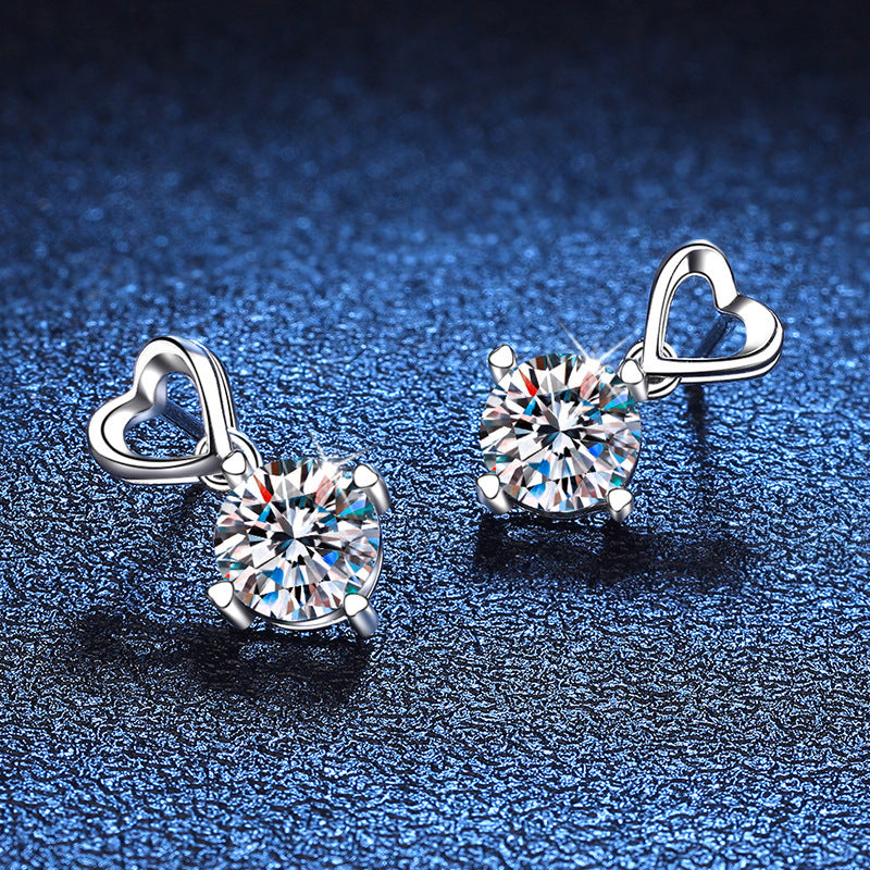 Classic Love S925 Sterling Silver Stud Earrings