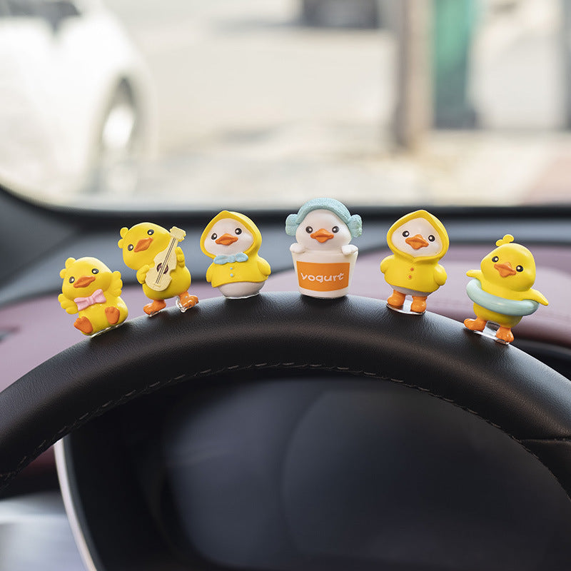Décoration intérieure de voiture de canard mignon