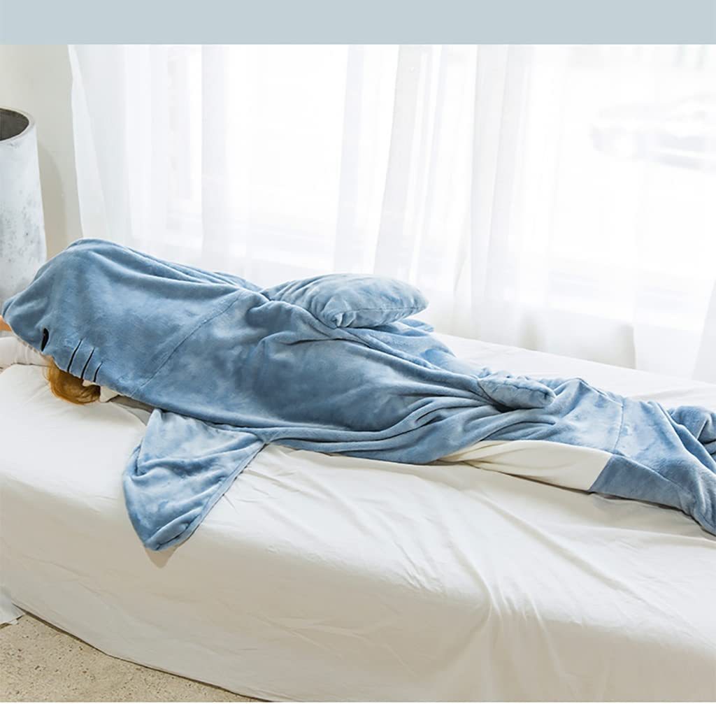 Accueil Sweat à capuche en flanelle douce avec couverture de requin