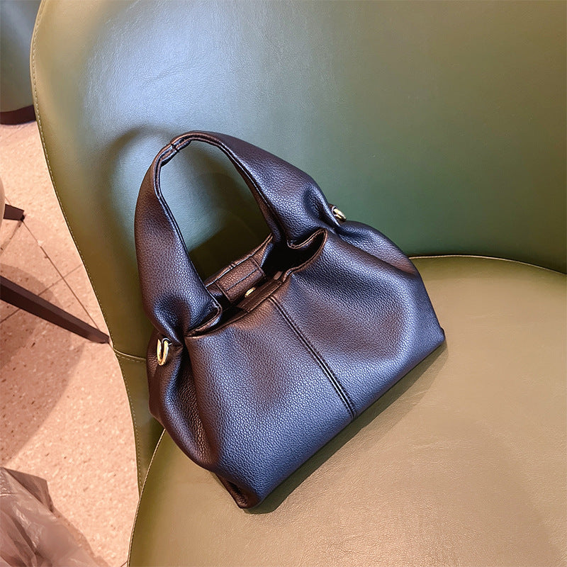 Solid Color Lunch Box European And American Fashion Portable Shoulder Messenger Bag