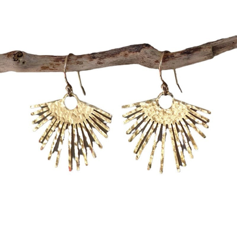 Boucles d'oreilles pendantes en forme de tournesol, style bohème, créatif, Vintage, simples