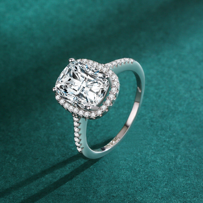 Women's S925 Sterling Silver Princess Ring