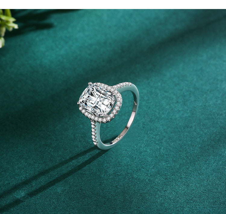Women's S925 Sterling Silver Princess Ring