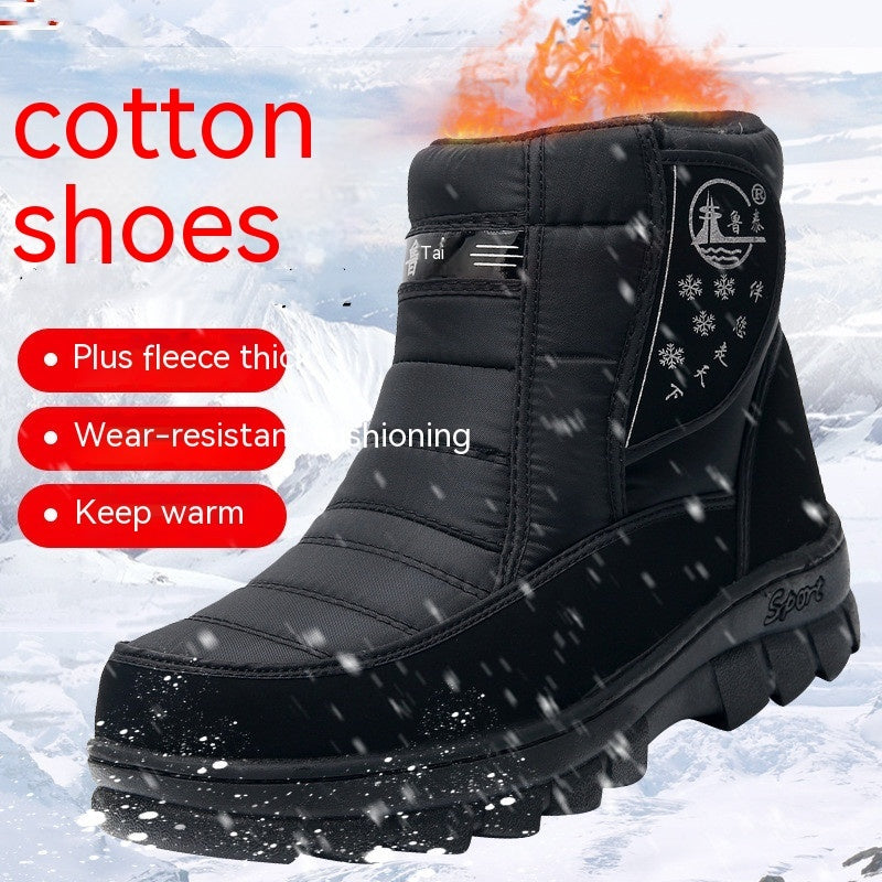 Chaussures d'hiver montantes en coton chaudes et résistantes à l'usure