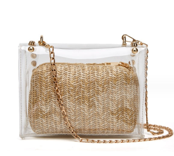 Petit sac carré à bandoulière simple pour femme