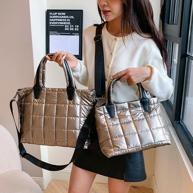 Bolso tipo chaqueta de algodón tipo bandolera con hombro para mujer de gran capacidad