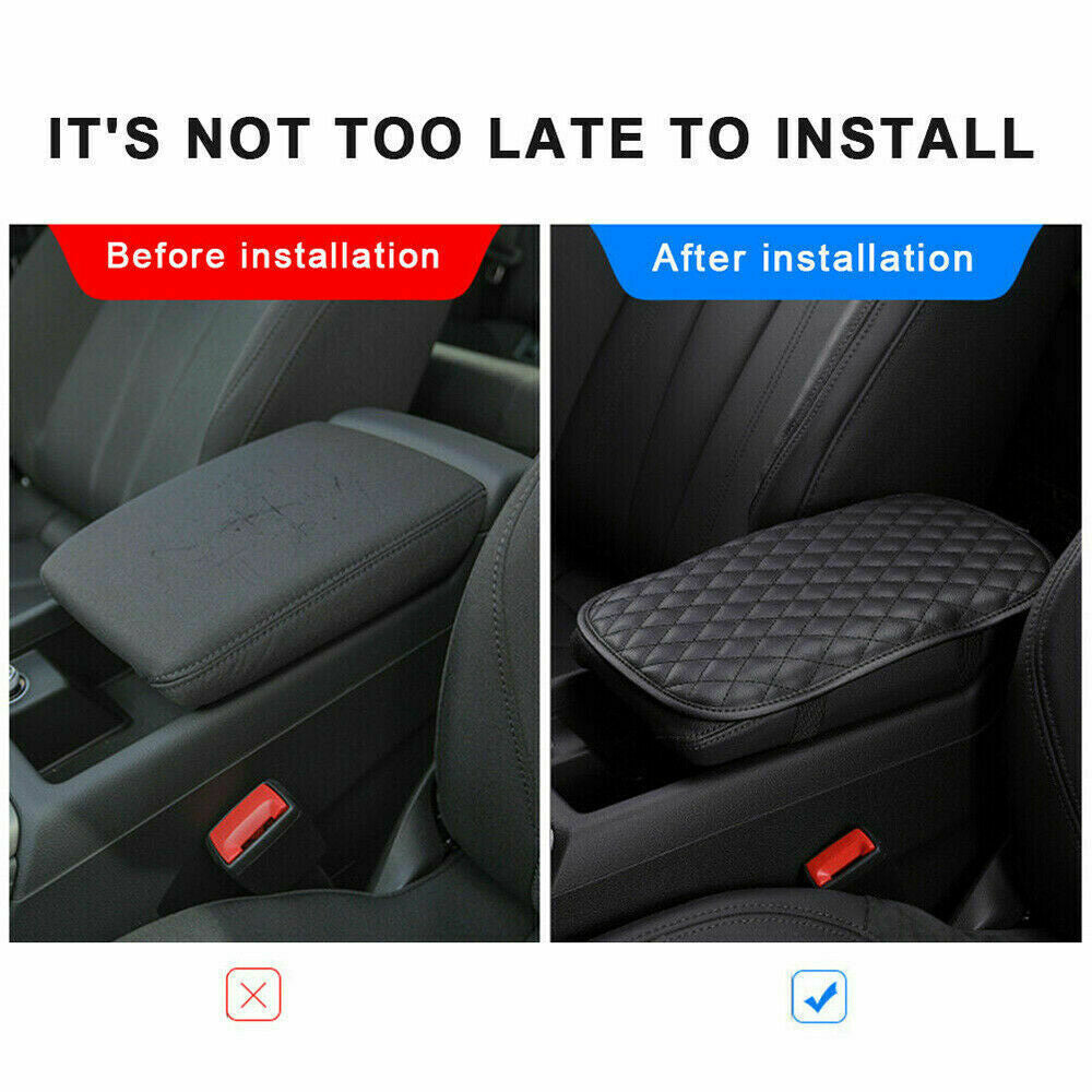 Funda de cojín Universal para reposabrazos de consola central de coche, Protector de almohadilla de cuero PU
