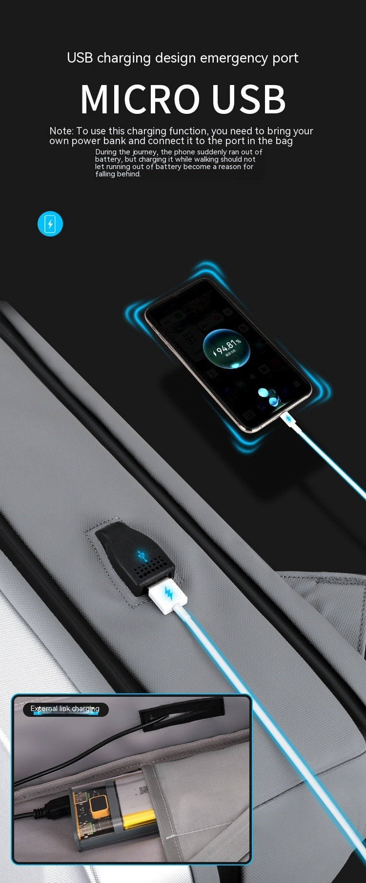 Mochila de plástico para hombre, resistente al agua, para deportes electrónicos, estuche rígido para estudiantes, bolsa de ordenador para el trabajo