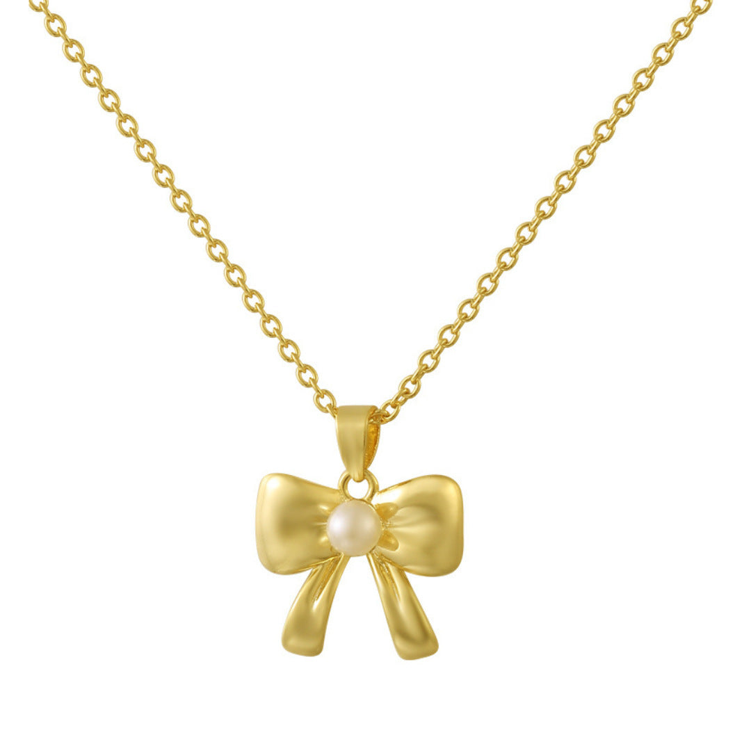 Collier à nœud pour femmes, chaîne de clavicule assortie avec tout