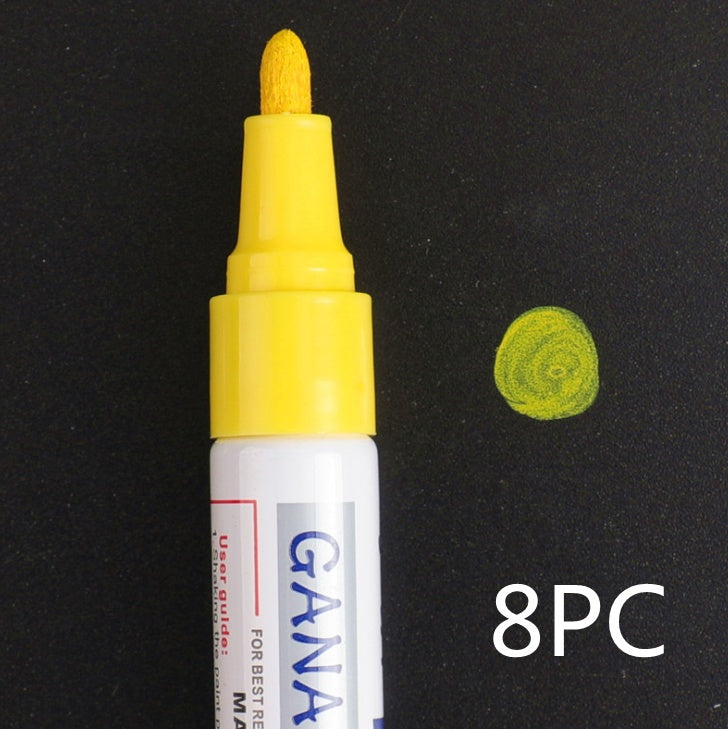 Stylo étanche coloré, bande de roulement de pneu de voiture, peinture permanente en métal CD