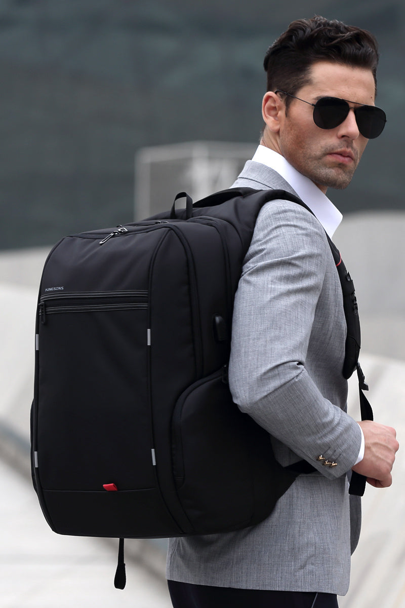 Sac à dos d'affaires étanche de grande capacité avec chargement USB