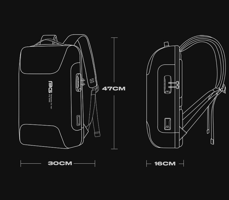Sac à dos imperméable pour ordinateur de banlieue de grande capacité
