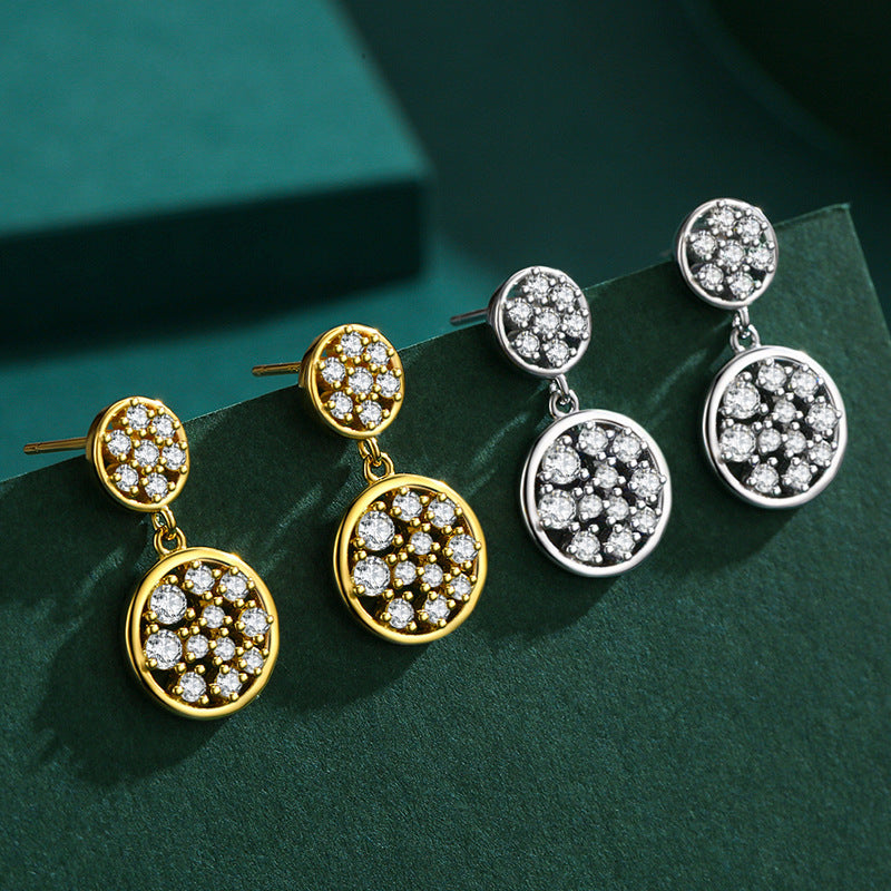 Female Personality Temperament Sterling Silver Ear Studs