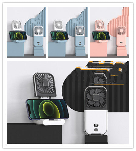 Ventilador pequeño portátil plegable con pantalla digital