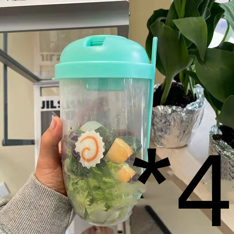 La tasse à salade de style Ins avec fourchette et couvercle est portable