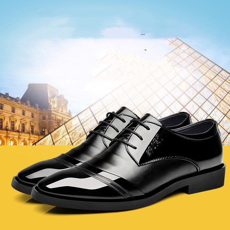 Zapatos casuales de cuero puntiagudos coreanos para hombres