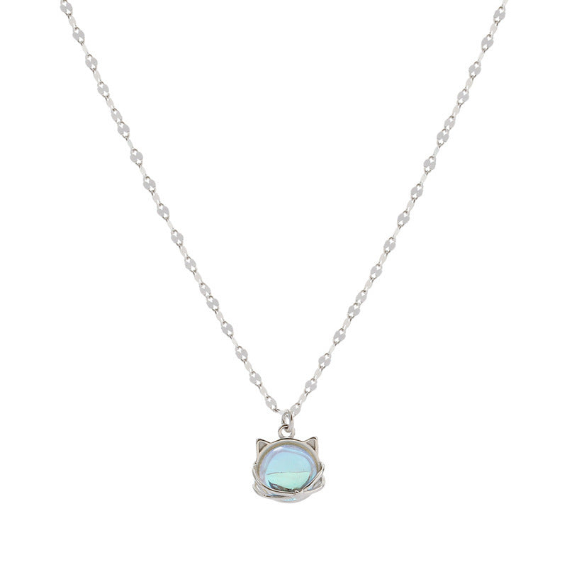 Women's Fashion Fantasy Planet Cat Pendant Necklace