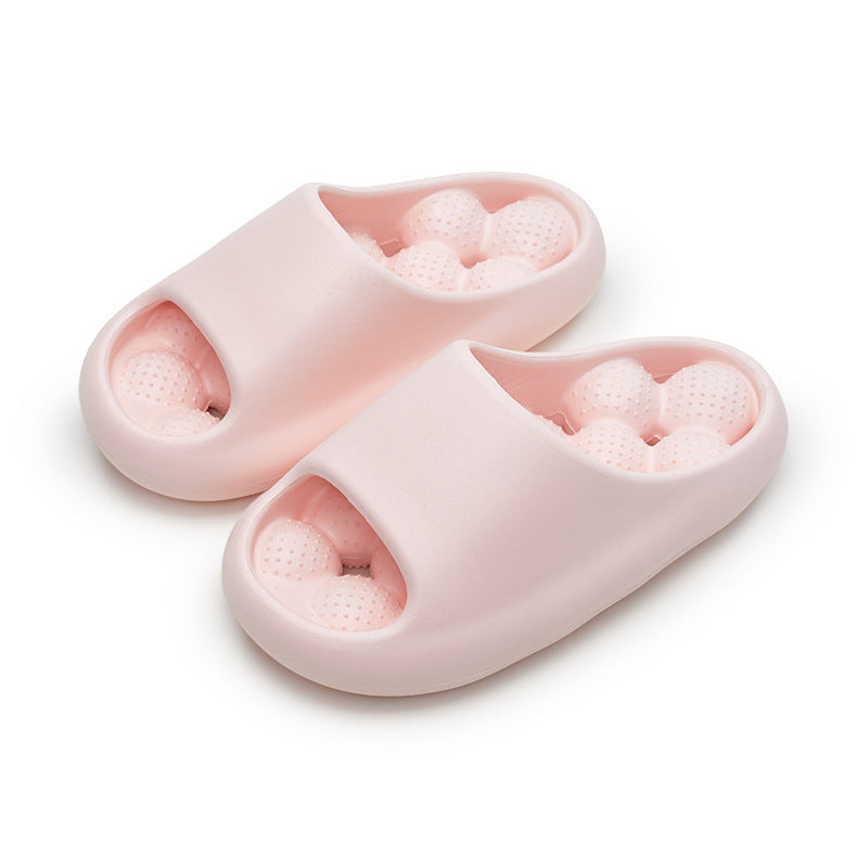 Zapatillas de baño con diseño de suela de masaje para mujer, zapatos de casa para interior, antideslizantes, para el hogar, verano