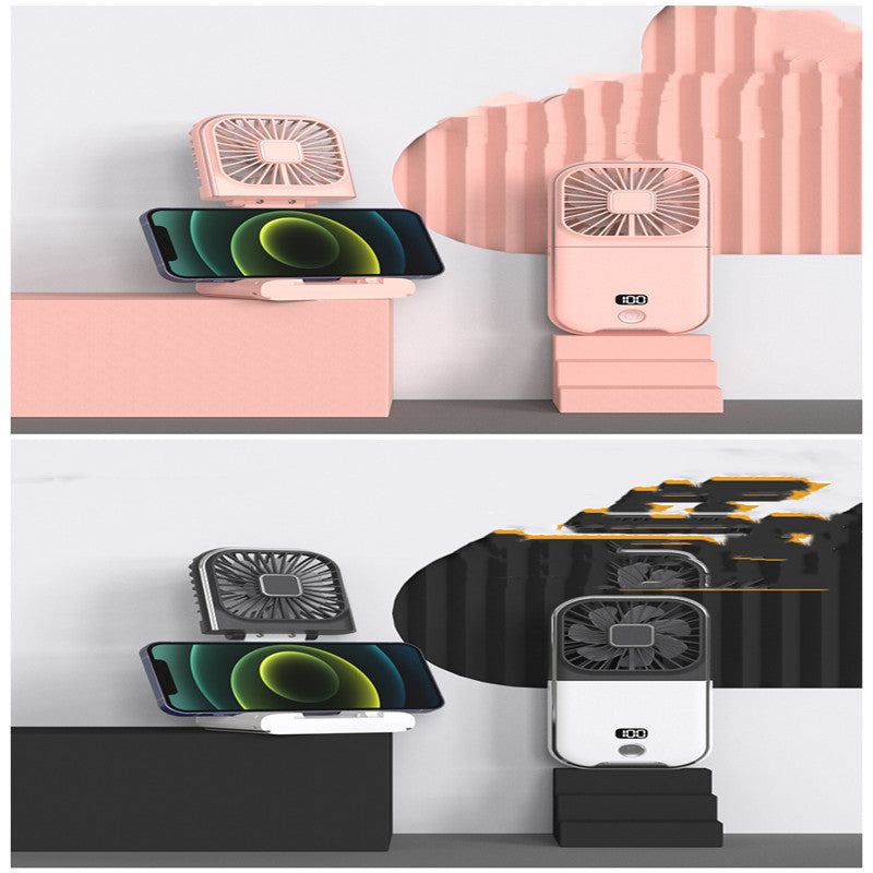 Ventilador pequeño portátil plegable con pantalla digital