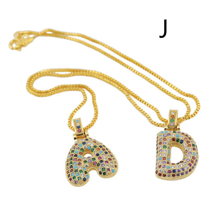 Clavicle Chain Copper Color Zircon Pendant