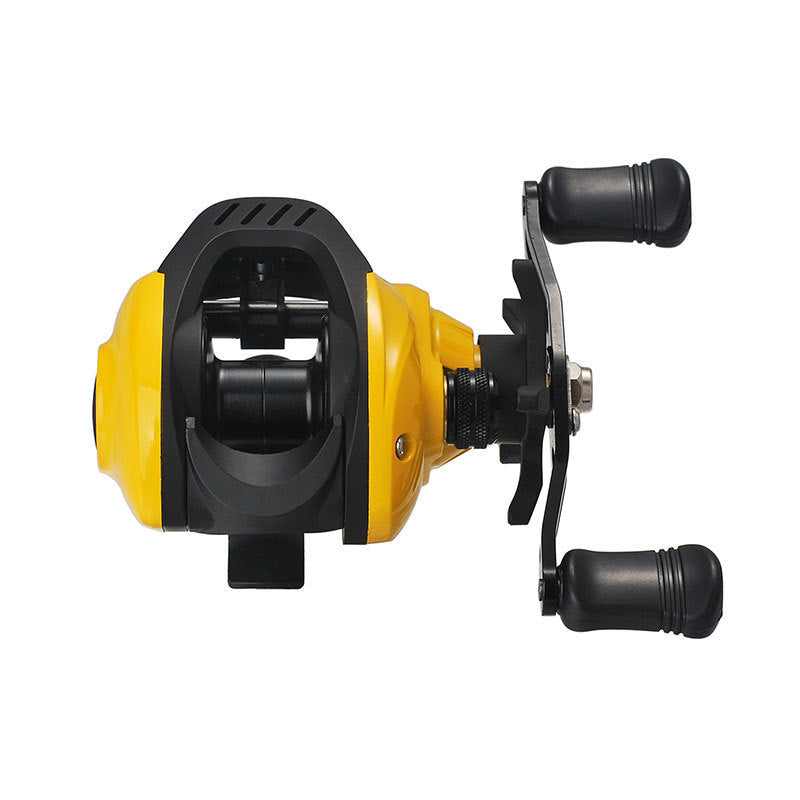 Petite roue de goutte d'eau jaune roue Luya moulinet de pêche Lei Qiang frappé roue de Modification de micro-objet noir