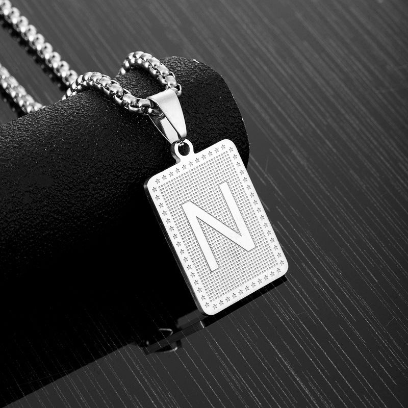 Women's Letter Fashion Stainless Steel Pendant Necklace