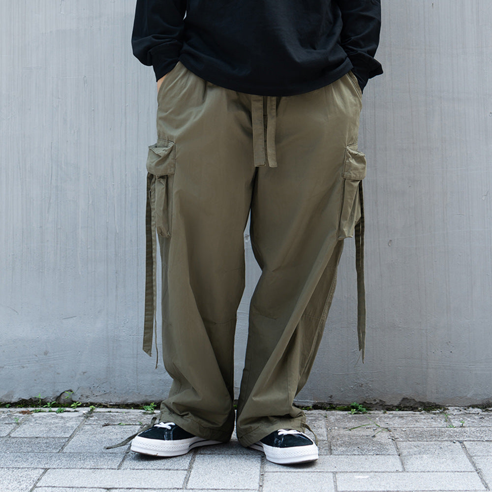Men's Elastic Waist Drawstring Ankle Banded Pants