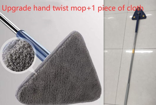 Vadrouille triangulaire extensible à 360 degrés, vadrouille de nettoyage réglable et rotative à 360 Cm pour baignoire, carrelage, sol, mur, vadrouille de nettoyage en profondeur