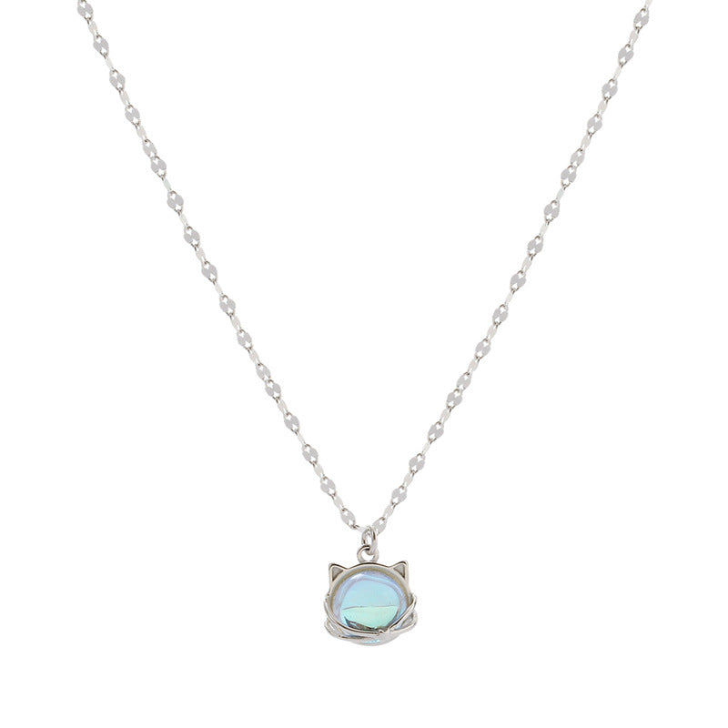 Women's Fashion Fantasy Planet Cat Pendant Necklace