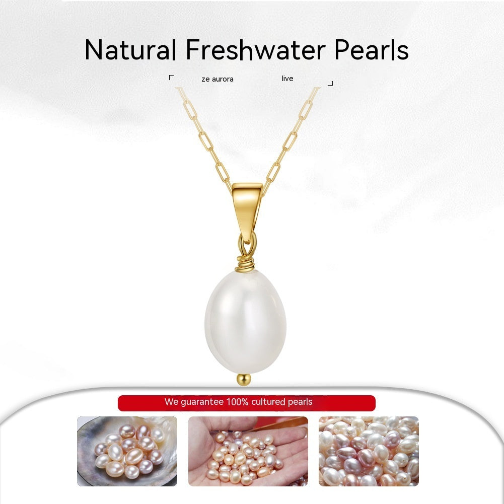 Perle d'eau douce naturelle ovale baroque