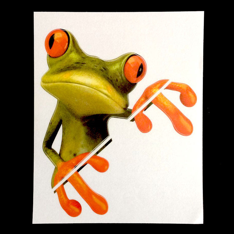 Autocollants de voiture grenouille tridimensionnels, rayures, décoration de voiture