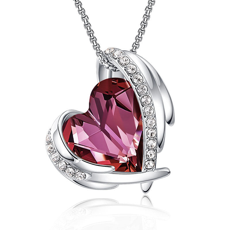 Collier ange pour femme, Niche créative, pendentif en cristal, collier Simple assorti avec tout