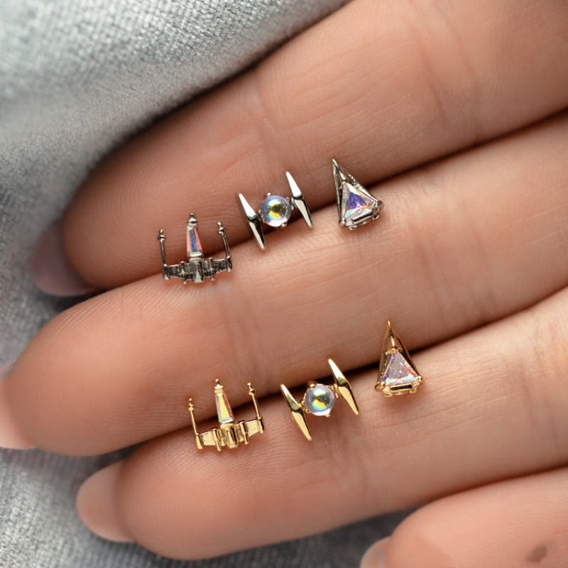 Pendientes de la serie Minority Simple Space XINGX Spacecraft