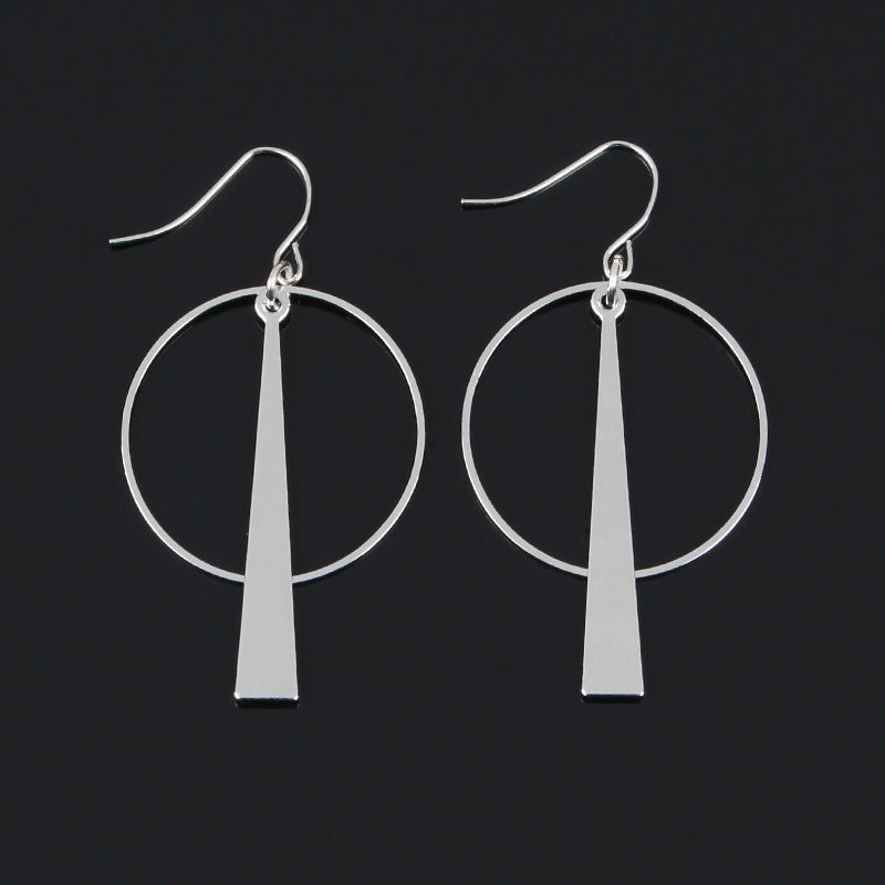 Boucles d'oreilles rondes à géométrie créative, longues boucles d'oreilles assorties avec tout, à la mode