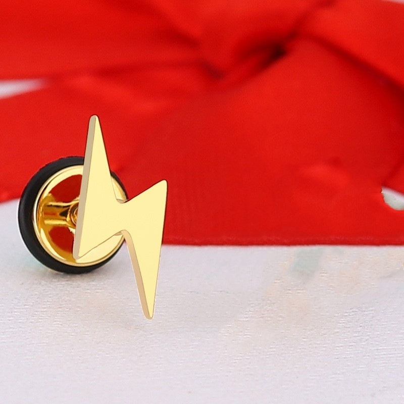 Pendientes de acero de titanio con relámpago dominante de moda de estilo coreano