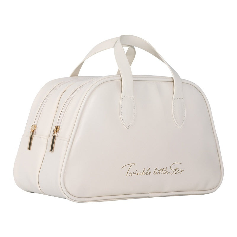 Neceser de viaje de cuero de gran capacidad