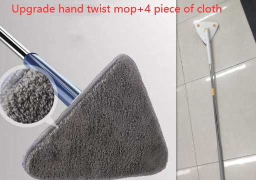 Vadrouille triangulaire extensible à 360 degrés, vadrouille de nettoyage réglable et rotative à 360 Cm pour baignoire, carrelage, sol, mur, vadrouille de nettoyage en profondeur