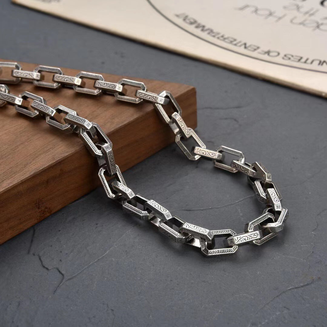 Collier à motif d'herbe Tang, personnalité solide de l'industrie lourde