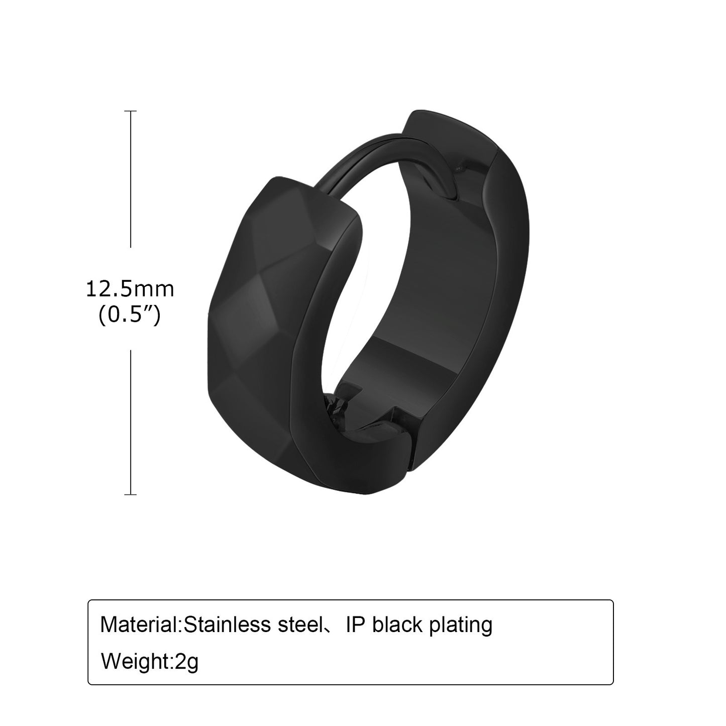 Stainless Steel Men's Korean Simple Personalized Fashion Flower Round Earrings