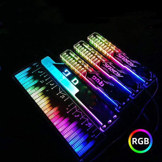 Support de carte graphique RVB de décoration de boîtier émettant une barre lumineuse LED montée transversalement