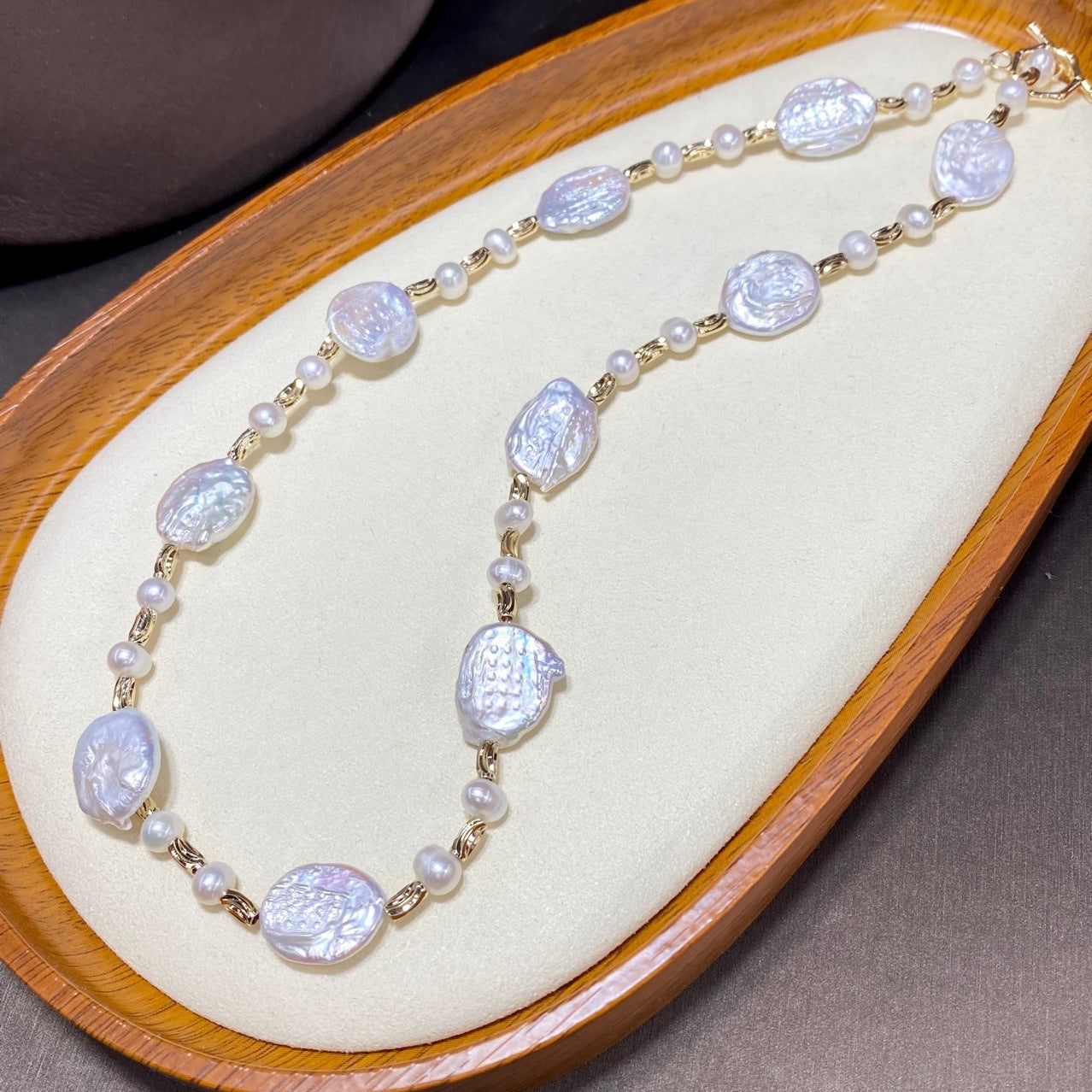 New Natural Baroque Pearl Necklace