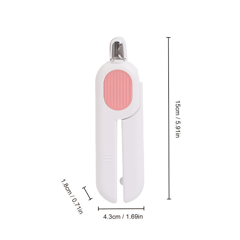 Coupe-ongles pour chiens et chats, coupe-ongles pour animaux de compagnie avec lumière LED et coupe-pattes de chat à trou circulaire pour éviter les coupes excessives